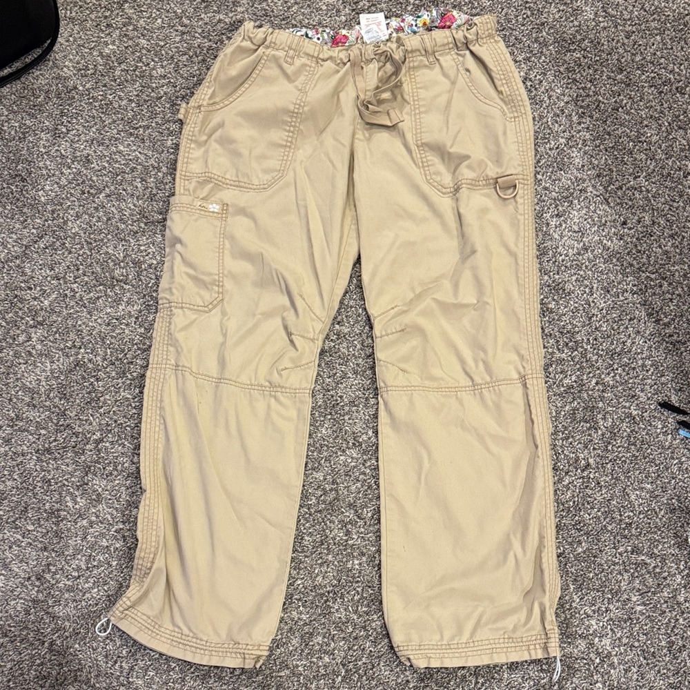 Koi Women's Tan Hiking Cargo Pants with Drawstring